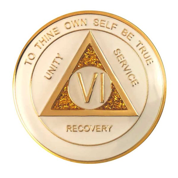 AA Triplate White / Gold / Sparkle